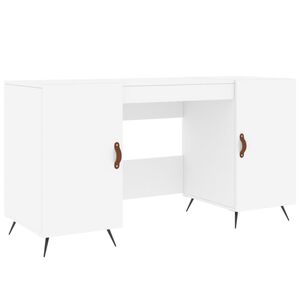 vidaXL Biurko, białe, 140x50x75 cm, materiał drewnopochodny