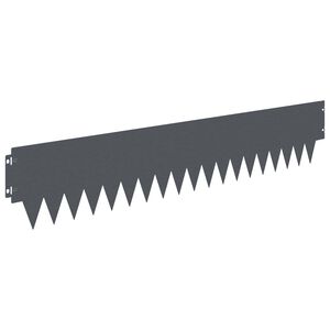 vidaXL Krawężnik do trawnika 10 pcs 103 x 20 cm metal antracytowy