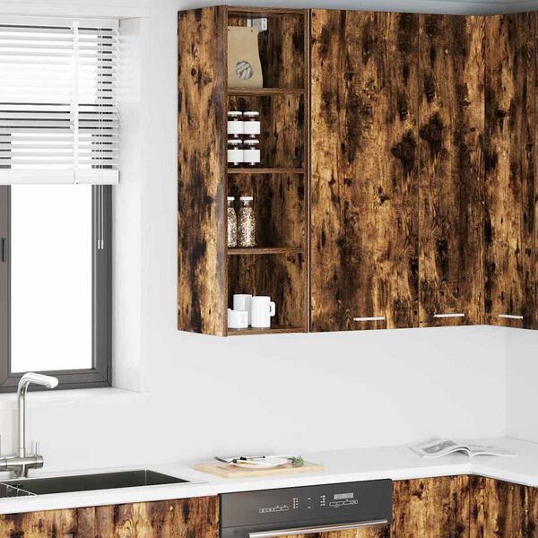 vidaXL Szafka wisząca z przechowywaniem Dąb wędzony 30 x 29,5 x 100 cm