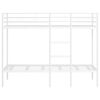 vidaXL Ł&oacute;żko piętrowe bez materaca, białe, 90x200 cm, stal