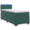 vidaXL Ł&oacute;żko Box Spring z materacem i LED Ciemnozielony 80 x 200 cm