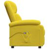 vidaXL Elektryczny fotel masujący, jasnoż&oacute;łty, obity tkaniną