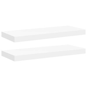 vidaXL P&oacute;łki ścienne, 2 szt., białe, 60x23,5x3,8 cm, MDF