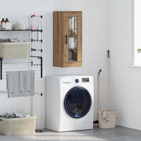 vidaXL Szafka wisząca Dąb rzemieślniczy 34,5 x 34 x 90 cm