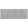 vidaXL Ścienne płyty perforowane, 4 szt., 40x58 cm, stal