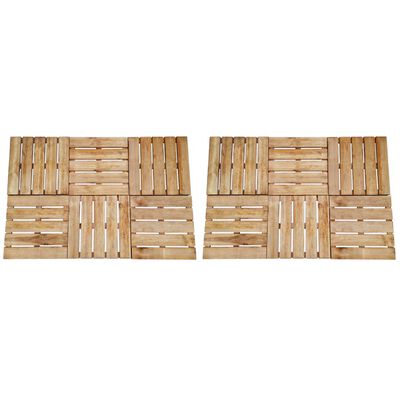 vidaXL Płytki tarasowe, 12 szt., 50 x 50 cm, drewno, brązowe