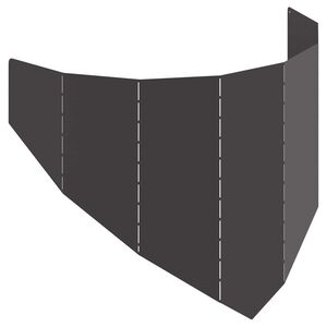 vidaXL Krawężnik do trawnika 100 x 45 cm Stal Czarny