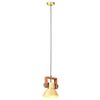 vidaXL Industrialna lampa wisząca, 25 W, mosiężna, okrągła, 19 cm, E27