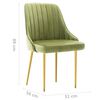 vidaXL Krzesła stołowe, 6 szt., jasnozielone, obite aksamitem
