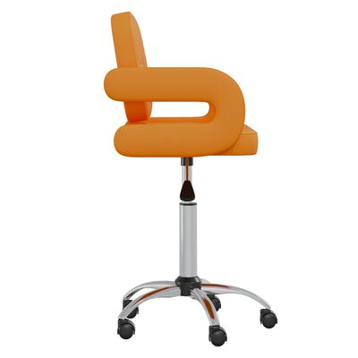 vidaXL Obrotowe krzesło biurowe, pomarańczowe, obite sztuczną skórą