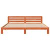 vidaXL Łóżko bez materaca, woskowy brąz, 200x200 cm, drewno sosnowe
