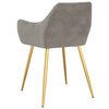 vidaXL Krzesła stołowe, 4 szt., jasnoszare, obite aksamitem