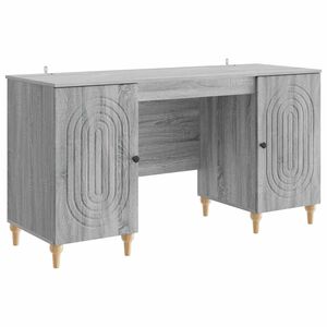 vidaXL Biurko Szary Sonoma 142,5 x 50 x 75 cm Drewno inżynieryjne