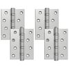 vidaXL Zawias 4 szt. 100 x 78 x 13 mm srebrny Stal