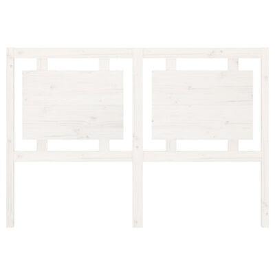 vidaXL Wezgłowie łóżka, białe, 145,5x4x100 cm, lite drewno sosnowe