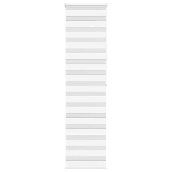 vidaXL Roleta zebra, biała, szerokość tkaniny 60,9 cm, poliester