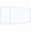 vidaXL Panel kuchenny 2 szt. przezroczysty 90 x 60 cm szkło hartowane