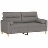 vidaXL 2-osobowa sofa wypoczynkowa z poduszkami, ciemnoszara, 140 cm
