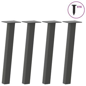 vidaXL Nogi do stolika kawowego 4 szt. Antracyt 30 cm Stal