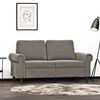 vidaXL Sofa 2-osobowa, jasnoszara, 120 cm, tapicerowana aksamitem