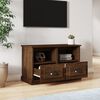 vidaXL Szafka pod TV, brązowy dąb, 80x35x50cm, materiał drewnopochodny