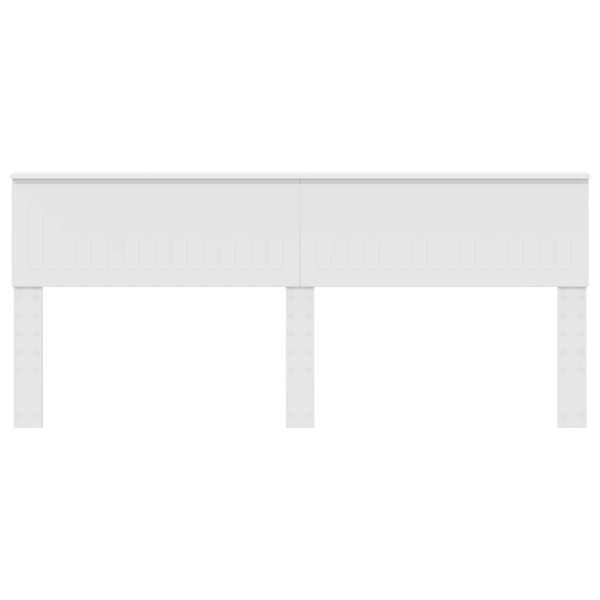vidaXL Zagł&oacute;wek Błyszcząca biel 200 cm Materiał drewnopochodny