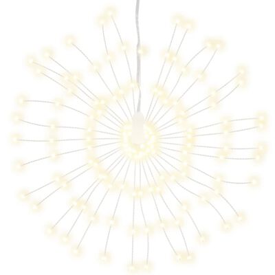 vidaXL Ozdoby świąteczne ze 140 lampkami LED, 4 szt, ciepła biel, 17cm