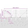 vidaXL Ogrodzenie z słupkiem Szary 0,6 x 25 m Stal i PVC