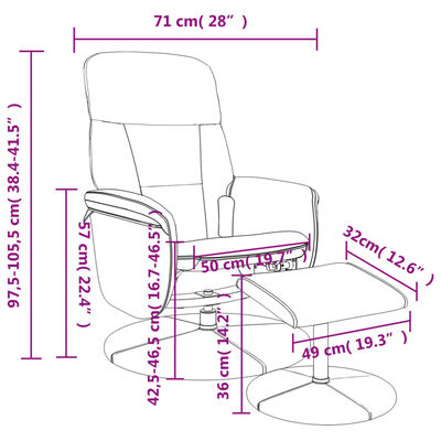 vidaXL Rozkładany fotel masujący z podnóżkiem, jasnoszary, aksamit