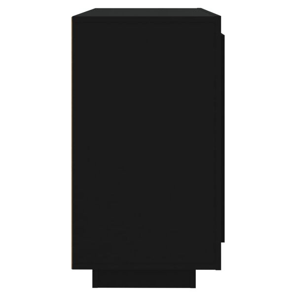 vidaXL Szafka, czarna, 80x40x75 cm, materiał drewnopochodny