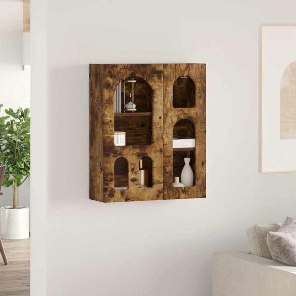 vidaXL Szafka wisząca z p&oacute;łką Dąb wędzony 59 x 20 x 71,5 cm