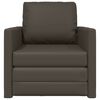 vidaXL Sofa podłogowa 2-w-1, szara, 112x174x55 cm, sztuczna sk&oacute;ra