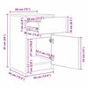 vidaXL LED Stolik nocny z szufladą 2 pcs Stare drewno 38 x 34 x 61 cm