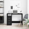 vidaXL Biurko z szufladami, czarny dąb, 102x50x76 cm