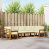 vidaXL Zestaw sof na zewnątrz z poduszką 7 pcs Naturalny i Kremowy