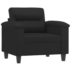 vidaXL Fotel, czarny, 60 cm, obity sztuczną sk&oacute;rą