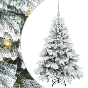 vidaXL Sztuczna choinka z 150 diodami LED Biały 120 cm PE i PVC