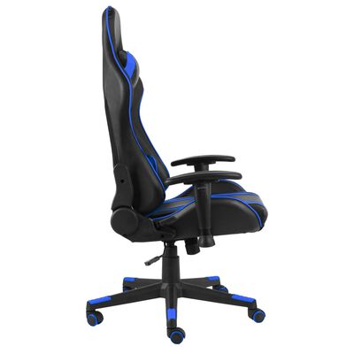 vidaXL Obrotowy fotel gamingowy, niebieski, PVC