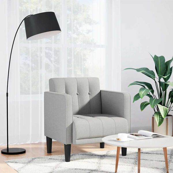 vidaXL Sofa Fotel z Podłokietnikami Cloud Grey 53 cm Tkanina