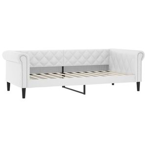 vidaXL Sofa z funkcją spania, biała, 80x200 cm, obita sztuczną sk&oacute;rą