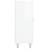 vidaXL Szafka, biała, połysk, 69,5x34x90 cm, materiał drewnopochodny