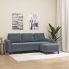 vidaXL 3-osobowa sofa z podn&oacute;żkiem, ciemnoszary, 180 cm, aksamit