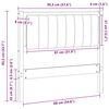vidaXL Tapicerowane wezgłowie Biały 90 cm Lite drewno sosnowe