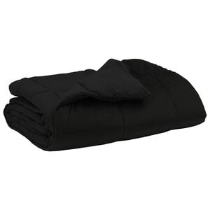 vidaXL Kołdra na cały rok 135 x 200 cm 4 pory roku Czarny Oddychające
