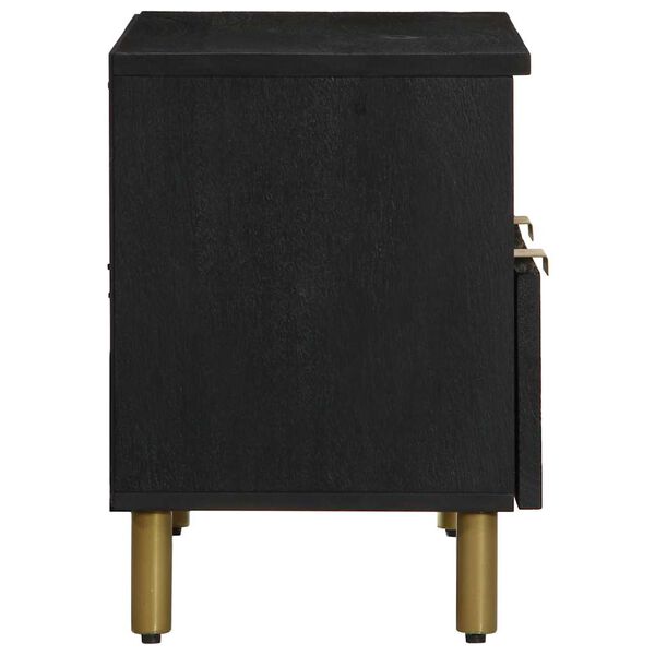 vidaXL Szafka pod TV, czarna, 70x33x46 cm, materiał drewnopochodny