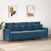 vidaXL Sofa 3-osobowa, niebieski, 180 cm, tapicerowana aksamitem