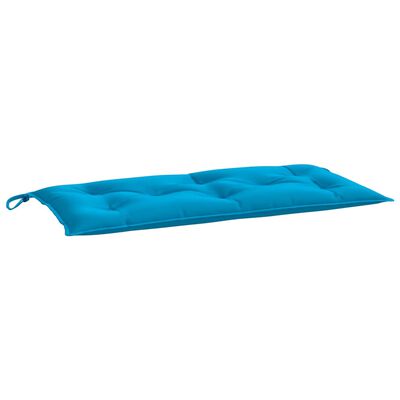 vidaXL Poduszka na ławkę ogrodową, jasnoniebieska 110x50x7 cm, tkanina