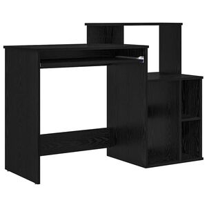 vidaXL Biurko Czarny Dąb 120,5 x 44 x 88,5 cm Drewno inżynieryjne