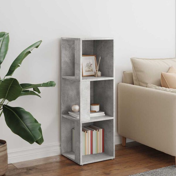 vidaXL Szafka narożna, szarość betonu, 33x33x100 cm