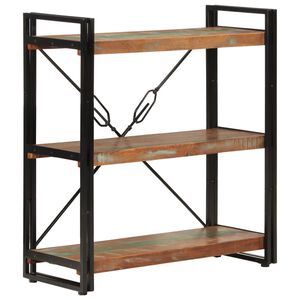 vidaXL 3-poziomowy regał na książki 77x30x80cm drewno odzyskane/żelazo